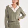 Matching Sets Thrive Societe | Luxe Half Zip Pullover