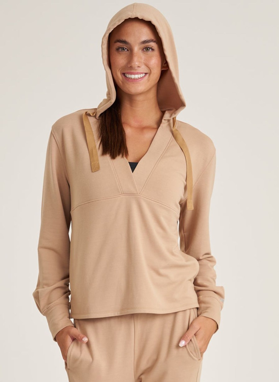 Tops Thrive Societe | Pleated Hoodie