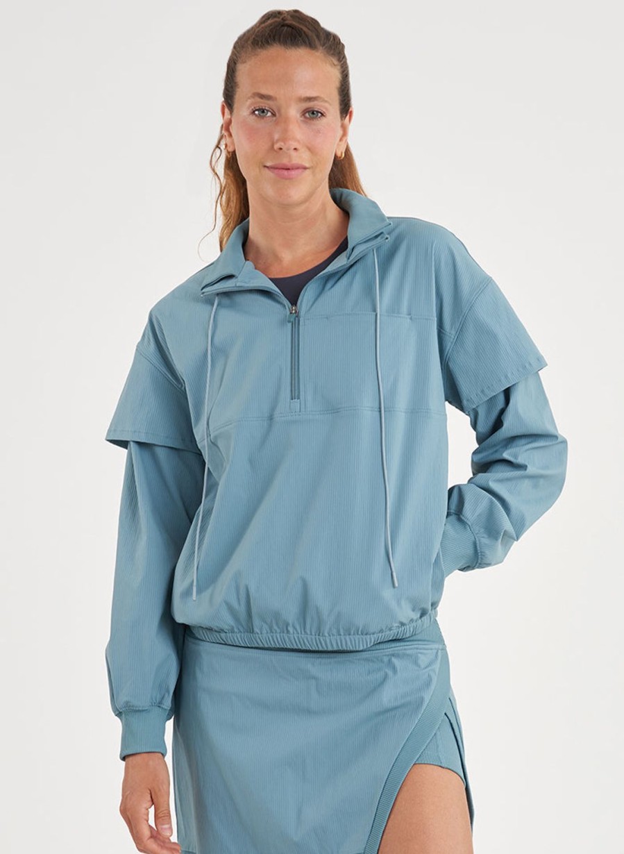 Matching Sets Thrive Societe | Collared Half Zip Jacket