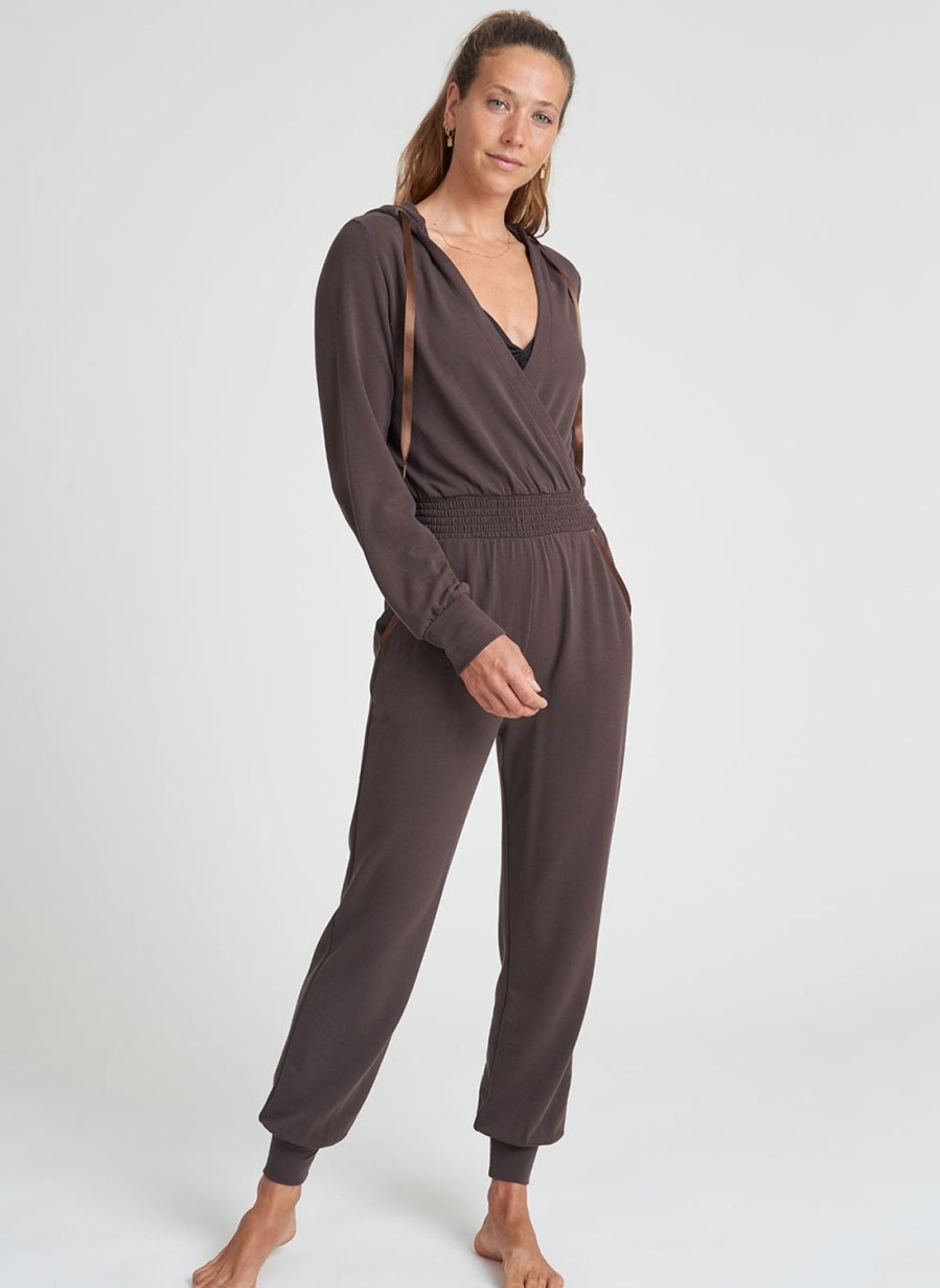 Dresses & Rompers Thrive Societe | Hooded Surplice Jumpsuit