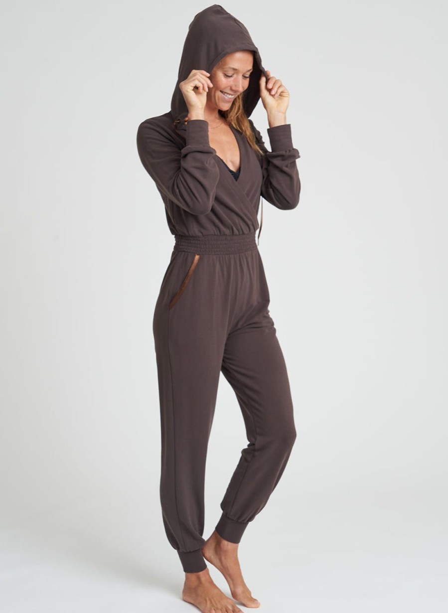 Dresses & Rompers Thrive Societe | Hooded Surplice Jumpsuit