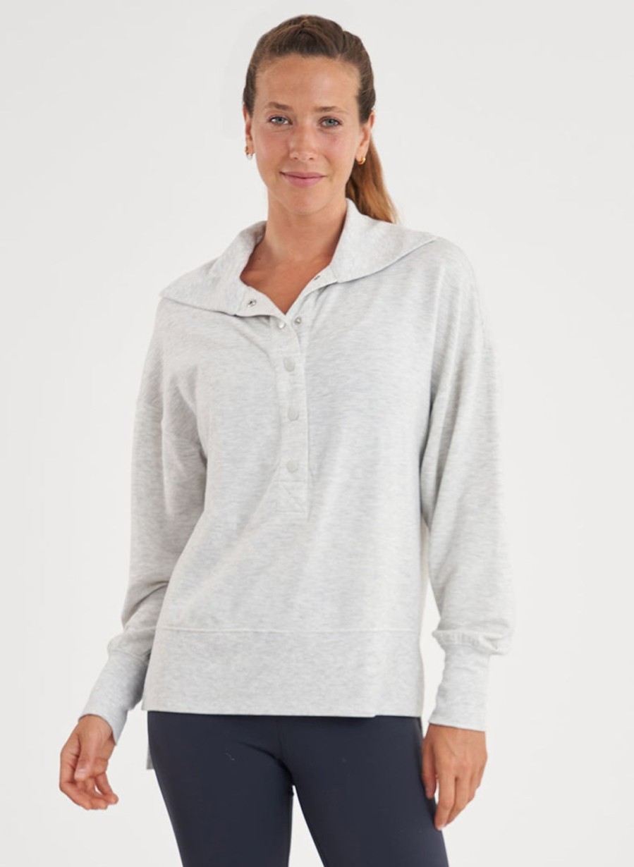 Tops Thrive Societe | Snap Oversized Pullover