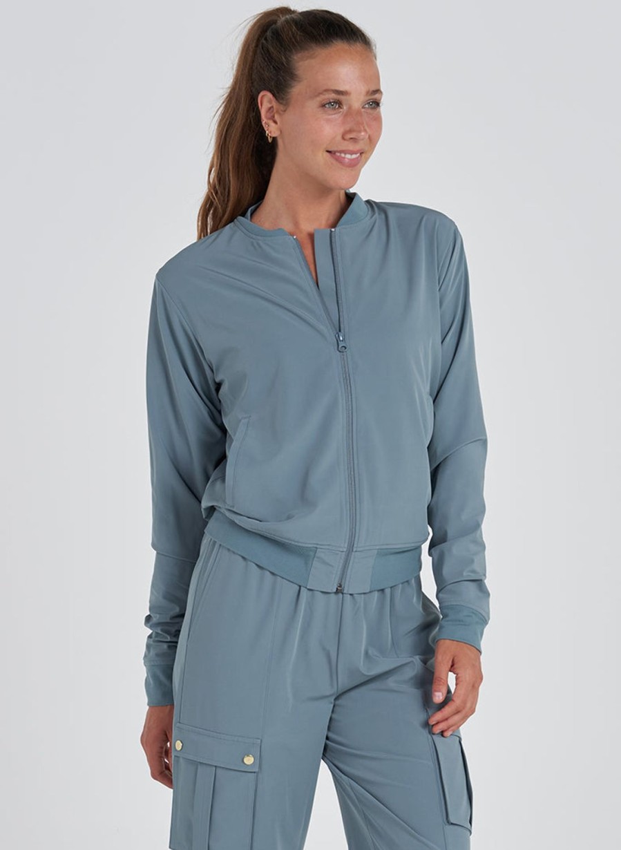 Tops Thrive Societe | Shirred Track Jacket - Final Sale