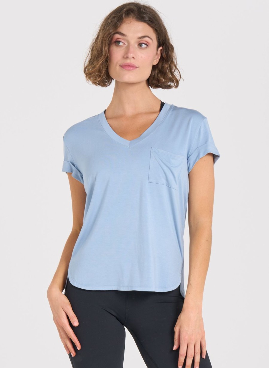 Tops Thrive Societe | V-Neck Pocket Tee - Final Sale