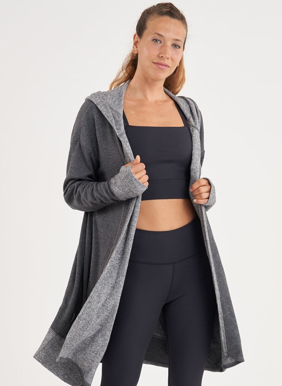 Tops Thrive Societe | Hooded Drape Cardi