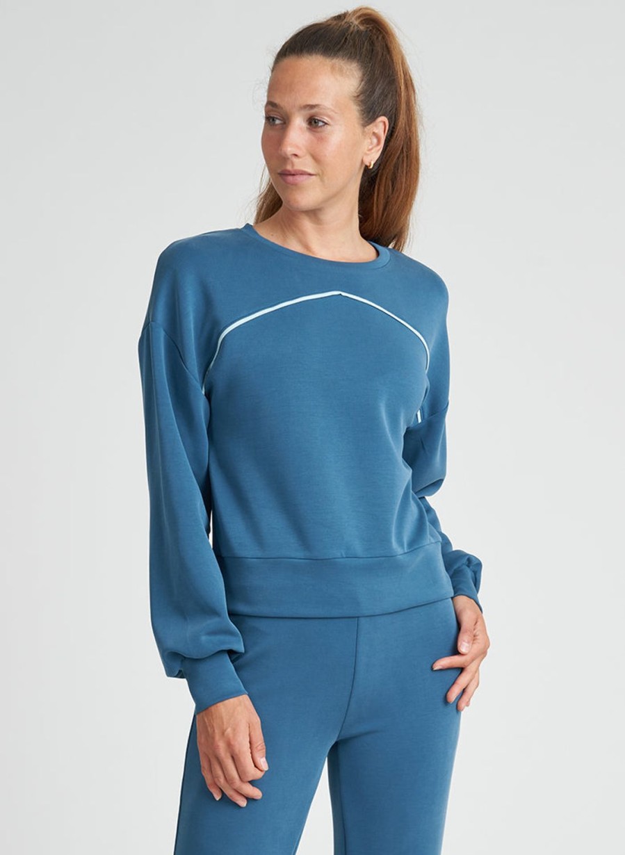 Tops Thrive Societe | Piped Blouson Pullover