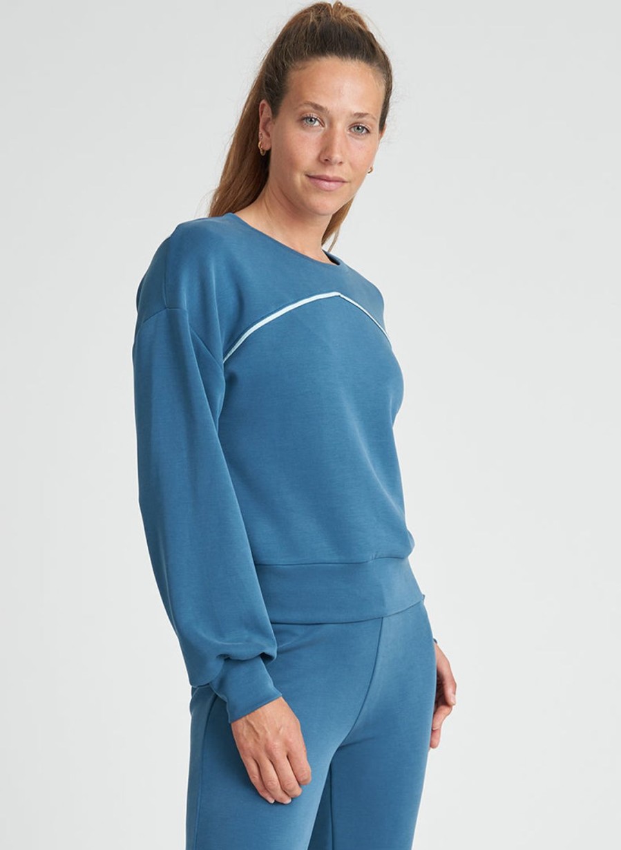 Tops Thrive Societe | Piped Blouson Pullover