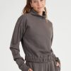 Tops Thrive Societe | Washed Mock Neck Sweatshirt