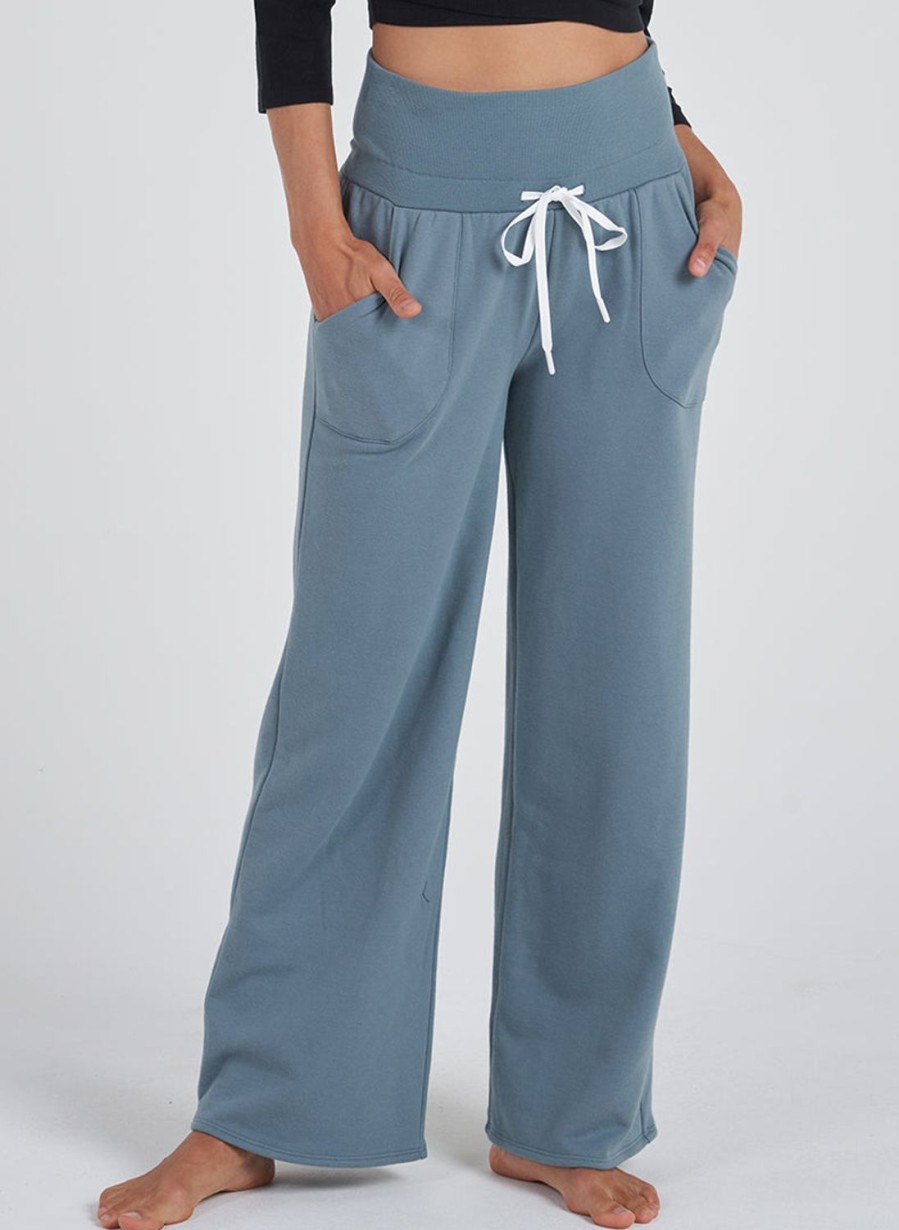 Bottoms Thrive Societe | Rib Wide Leg Pant - Final Sale