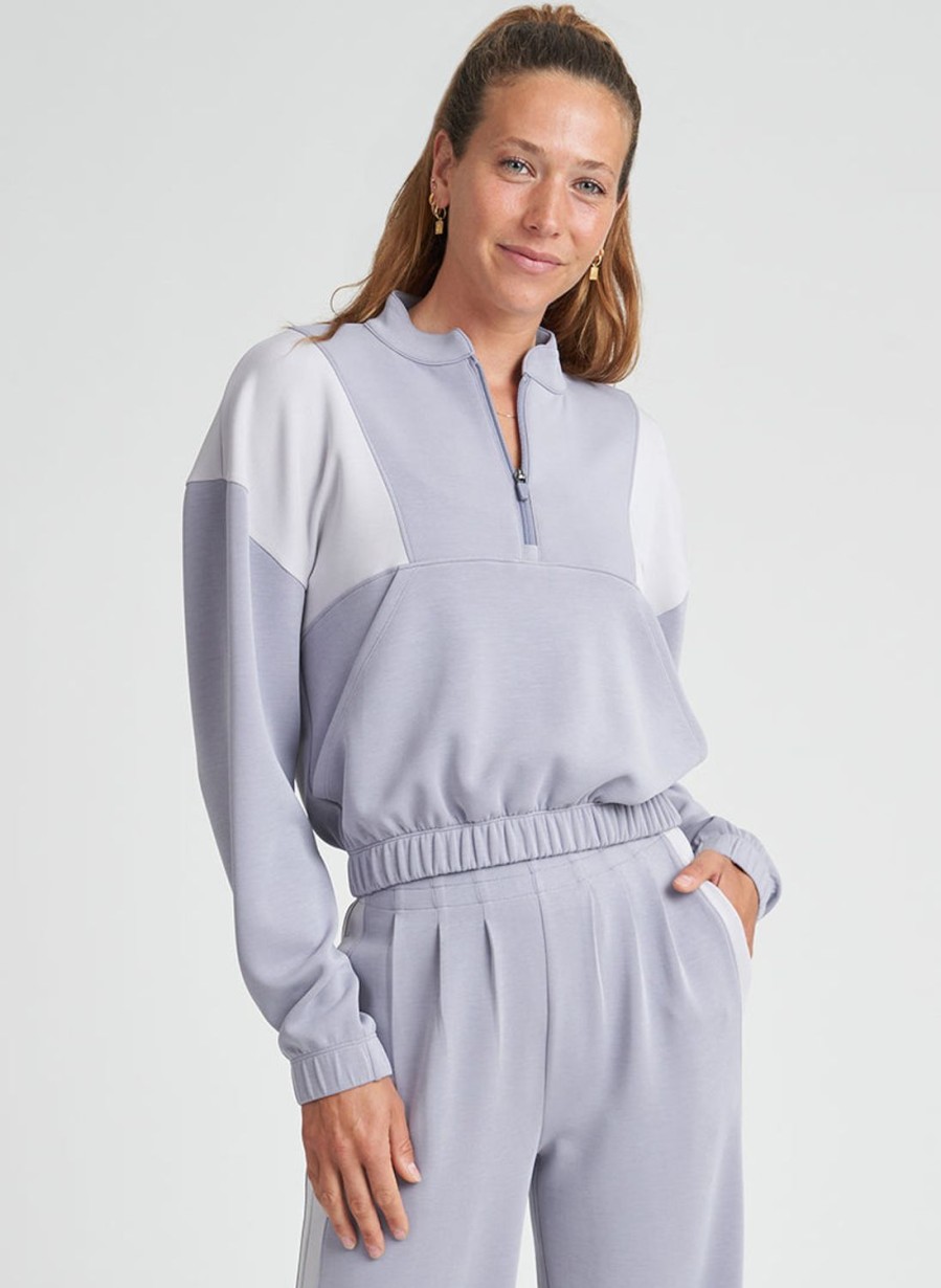 Matching Sets Thrive Societe | Blocked Half Zip Pullover