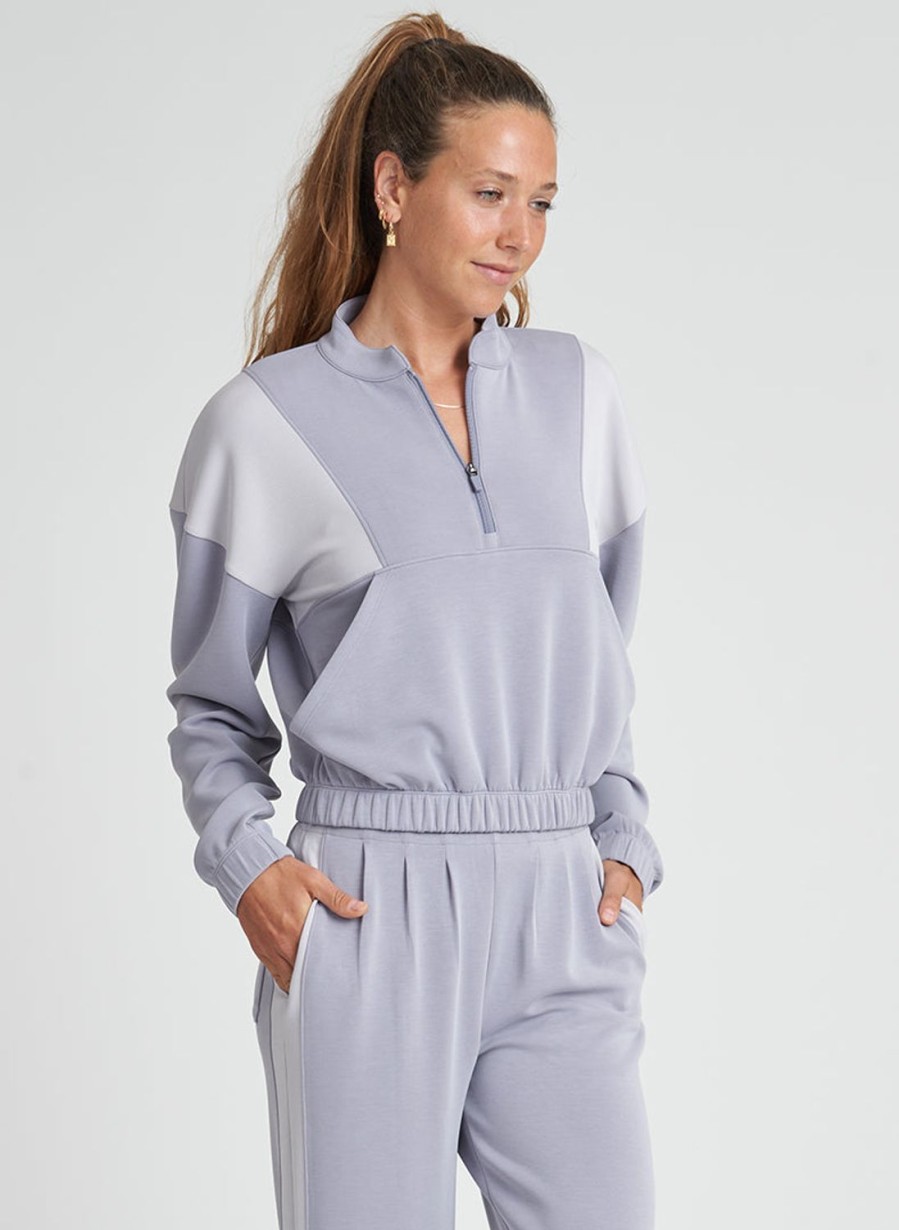 Matching Sets Thrive Societe | Blocked Half Zip Pullover